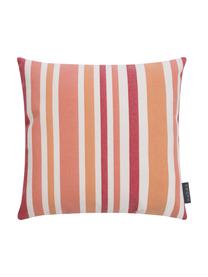 Poszewka na poduszkę zewnętrzną Marbella, 100% poliakryl Dralon®, Pomarańczowy, biały, odcienie różowego, S 40 x D 40 cm