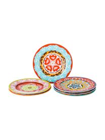 Set van 6 kleurrijke ontbijtborden Nador, Keramiek, Multicolour, Ø 21 cm