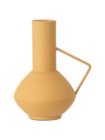 Kovová váza Lioba, Potažený kov, Žlutá, Š 13 cm, V 21 cm