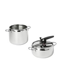 Set pentole a pressione in acciaio inox Sicura 3 pz, Acciaio inossidabile 18/10, Argentato, nero, Set in varie misure