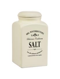 Contenitore Mrs Winterbottoms Salt, Gres, Bianco crema, nero, Ø 11 x Alt. 21 cm, 1,3 L