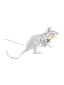 Lampada da tavolo a LED Mouse, Resina, Bianco, Larg. 21 x Alt. 8 cm