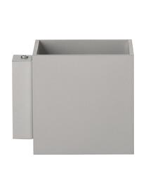 Kleine wandlamp Quad in grijs, Lampenkap: gepoedercoat aluminium, Grijs, B 10 x H 10 cm