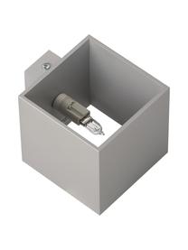 Kleine Wandleuchte Quad in Grau, Lampenschirm: Aluminium, pulverbeschich, Grau, B 10 x H 10 cm