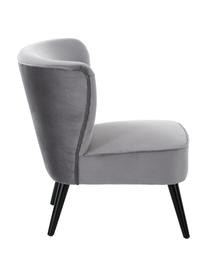 Fauteuil cocktail en velours Robine, Gris