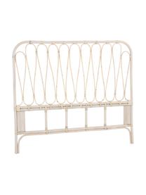 Rattan-Kopfteil Fammy, Rattan, Cremeweiß, B 160 x H 138 cm