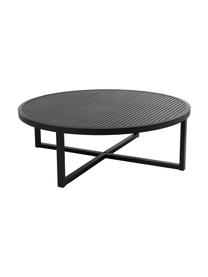 Garten-Couchtisch Vevi in Schwarz, Aluminium, pulverbeschichtet, Schwarz, Ø 100 x H 40 cm