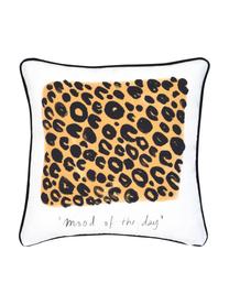 Design kussenhoes Leonore van Kera Till, 100% katoen, Bruin, zwart, B 40 x L 40 cm