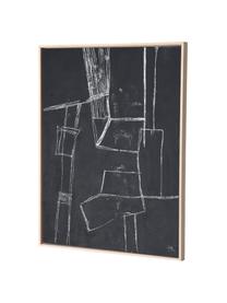 Maľba na plátne v ráme Brutalism, Čierna, biela, Š 60 x V 80 cm