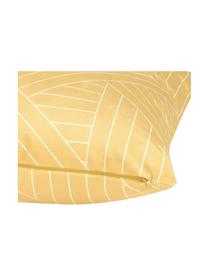 Fluwelen kussenhoes Remi, 100% polyester fluweel, Geel, 40 x 40 cm