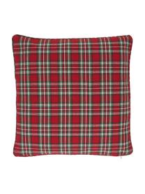 Dwustronna poszewka na poduszkę z haftem North Pole, 100% bawełna, Beżowy, czerwony, S 45 x D 45 cm
