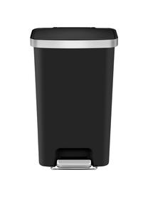 Pattumiera con ruote integrate Hana, 45 L, Plastica, Nero opaco, Larg. 41 x Alt. 65 cm, 45 L