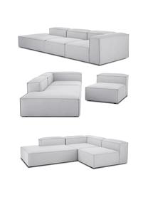 Chaise longue XL componibile Lennon, Rivestimento: 100% poliestere Con 115.0, Struttura: legno di pino massiccio, , Piedini: plastica, Tessuto grigio chiaro, Larg. 357 x Prof. 119 cm, schienale a destra