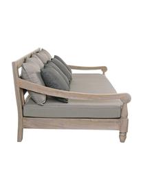 Sofa ogrodowa z drewna tekowego Bali (4-osobowa), Rama: drewno tekowe Tapicerka: szary, S 190 x G 112 cm