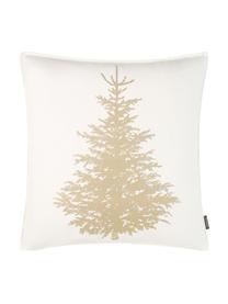 Housse de coussin 50x50 Noël Norton, Blanc, couleur dorée