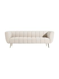 Sofa Mireia (3-osobowa), Tapicerka: poliester, Nogi: metal lakierowany, Beżowy, S 85 x G 226 cm