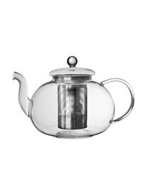 Tetera con infusor para té y tapa Argyle, 1,4 L, Tetera: vidrio, Transparente, plateado, 1,4 L