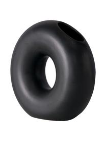 Vase Mellery, Steingut, Schwarz, B 21 x H 19 cm
