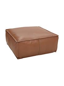 Grand pouf en cuir brun Arabica, Cognac