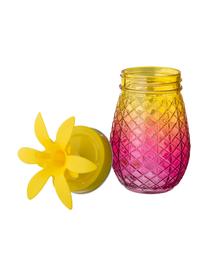 Mug bocal Pineapples, 3 élém., Rose vif, orange, jaune