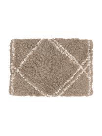 Flauschiger Badvorleger Beni aus Baumwolle, 100% Baumwolle, Beige, Weiß, B 50 x L 70 cm