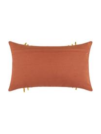 Housse de coussin rectangulaire ethnique Puebla, Rose, jaune, pourpre, blanc