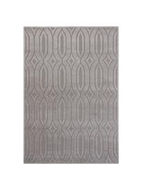 Tapis gris clair/gris rectangulaire à poils ras Lantian, 40 % polyester, 60 % polypropylène, Gris clair, gris, larg. 80 x long. 150 cm (taille XS)