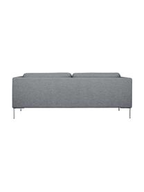 Sofa Emma (3-Sitzer), Bezug: Polyester 100.000 Scheuer, Gestell: Massives Kiefernholz, Füße: Metall, galvanisiert, Webstoff Grau, Füße Silber, B 227 x T 100 cm