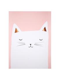 Set poster Cat & Dog, 2 pz., Stampa digitale su carta, 200 g/m², Rosa, verde, bianco, nero, Larg. 31 x Alt. 41 cm