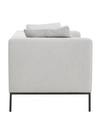 Sofa Carrie (2-Sitzer) mit Metall-Füßen, Bezug: Polyester 50.000 Scheuert, Gestell: Spanholz, Hartfaserplatte, Füße: Metall, lackiert, Webstoff Grau, B 176 x T 86 cm