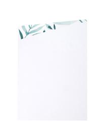 Housse de couette en percale Francine, Endroit : vert, blanc Envers : blanc