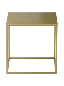 Stolik pomocniczy z metalu Stina, Metal malowany proszkowo, Odcienie złotego, matowy, S 45 x W 45 cm