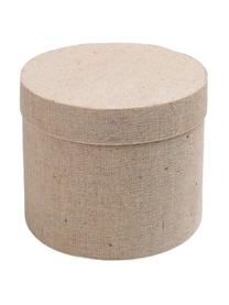 Geschenkboxen Round, 6 Stück, Baumwolle, Beige, Ø 5 cm