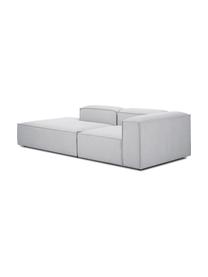 Chaise longue componibile Lennon, Rivestimento: 100% poliestere Con 115.0, Struttura: legno di pino massiccio, , Piedini: plastica, Tessuto grigio, Larg. 269 x Prof. 119 cm, schienale a sinistra