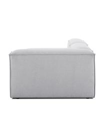 Chaise longue componibile Lennon, Rivestimento: 100% poliestere Con 115.0, Struttura: legno di pino massiccio, , Piedini: plastica, Tessuto grigio, Larg. 269 x Prof. 119 cm, schienale a sinistra
