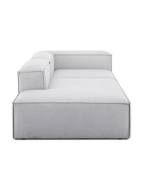 Chaise longue componibile Lennon, Rivestimento: 100% poliestere Con 115.0, Struttura: legno di pino massiccio, , Piedini: plastica, Tessuto grigio, Larg. 269 x Prof. 119 cm, schienale a sinistra