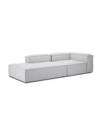 Chaise longue componibile Lennon, Rivestimento: 100% poliestere Con 115.0, Struttura: legno di pino massiccio, , Piedini: plastica, Tessuto grigio, Larg. 269 x Prof. 119 cm, schienale a sinistra