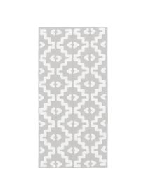 Tapis gris avec structure en relief tissé main Idris, 100 % coton, Gris, larg. 80 x long. 150 cm (taille XS)