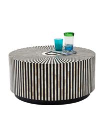 Table basse moderne Electra, Noir, blanc