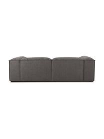 Modulaire hoekbank Lennon, Bekleding: 100% polyester, Frame: massief grenenhout FSC-ge, Poten: kunststof, Geweven stof donkergrijs, B 238 x D 180 cm, hoekdeel rechts