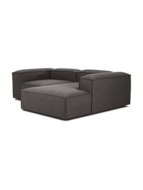 Modulaire hoekbank Lennon, Bekleding: 100% polyester, Frame: massief grenenhout FSC-ge, Poten: kunststof, Geweven stof donkergrijs, B 238 x D 180 cm, hoekdeel rechts