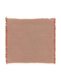 Tovagliolo di stoffa color terracotta Layer 4 pz, 100% cotone, Terracotta, Larg. 45 x Lung. 45 cm