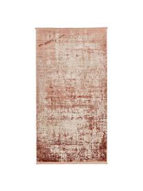 Tapis vintage terracotta beige à franges Cordoba, Terre cuite, beige