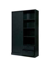 Armoire porte coulissante Move, Bois de pin, laqué, Noir, larg. 120 x haut. 200 cm