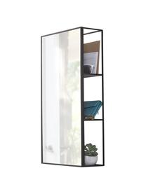 Mueble espejo de pared Cubiko, Espejo: cristal, Negro, plateado, An 30 x Al 62 cm