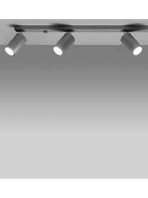 Deckenstrahler Etna in Grau, Baldachin: Stahl, lackiert, Grau, B 80 x H 15 cm
