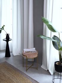 Tabouret en velours avec structure en métal Madeleine, Velours rose, Ø 40 x haut. 50 cm