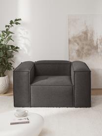 Sessel Lennon, Bezug: 100% Polyester Der strapa, Gestell: Massives Kiefernholz, FSC, Beine: Kunststoff, Webstoff Anthrazit, B 130 x T 101 cm