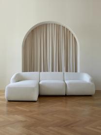 Canapé d'angle modulable Sofia, Tissu blanc crème, larg. 278 x prof. 174 cm, module d'angle gauche