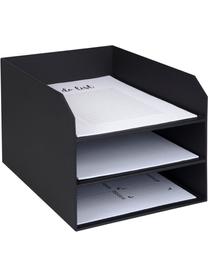 Organizador de documentos Trey, Cartón laminado macizo, Negro, An 23 x Al 21 cm